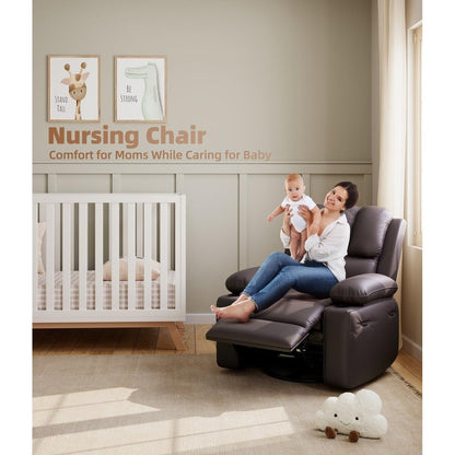 Fauteuils inclinables pivotants surdimensionnés de 27 pouces à 360° avec chauffage et massage