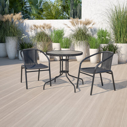 Ensemble table et chaises d'extérieur 3 pièces - 28,75 L x 28,75 P x 28 H