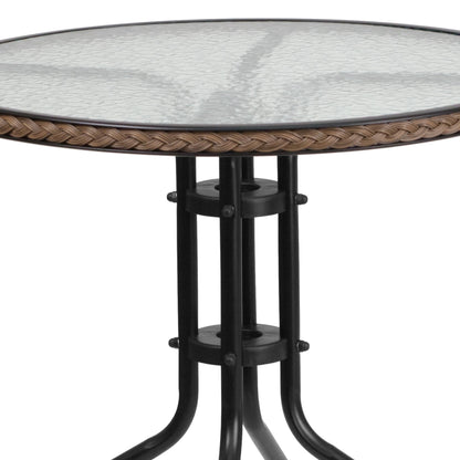 Ensemble table et chaises d'extérieur 3 pièces - 28,75 L x 28,75 P x 28 H