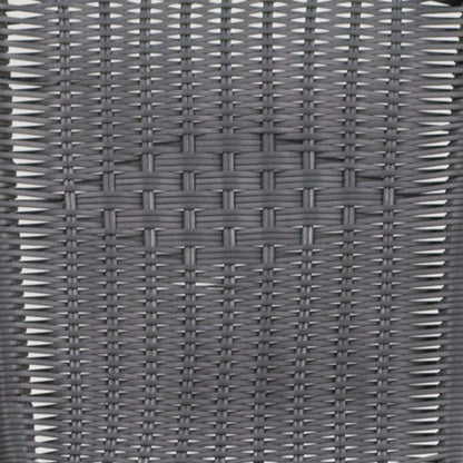 Ensemble de salle à manger de patio 3 pièces en métal et rotin avec table carrée de 28 pouces - 28 L x 28 P x 28 H