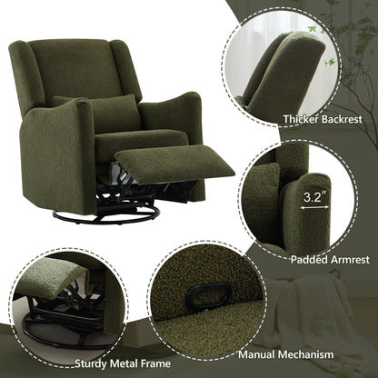 Fauteuil inclinable pivotant à oreilles de 29,5 po de large