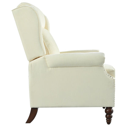 Fauteuil inclinable rembourré avec dossier à oreilles classique et pieds en bois massif en forme de gourde (29,75 $)