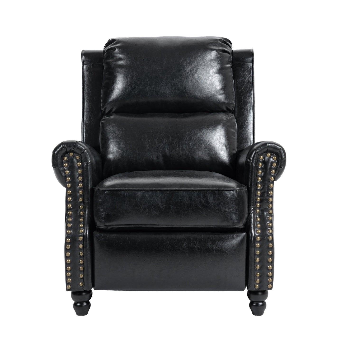 Ensemble de 2 fauteuils inclinables manuels avec garniture cloutée