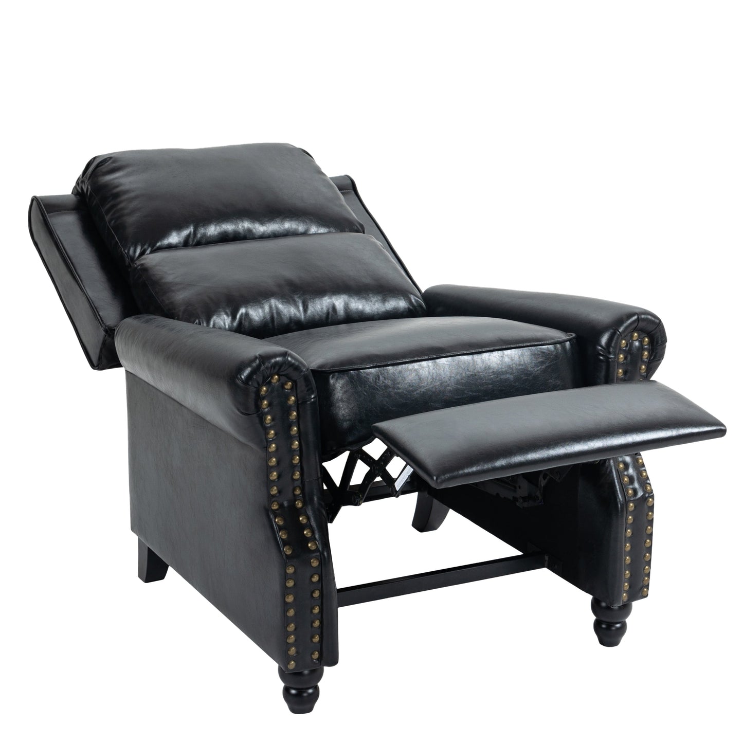 Ensemble de 2 fauteuils inclinables manuels avec garniture cloutée