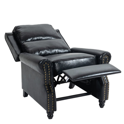 Ensemble de 2 fauteuils inclinables manuels avec garniture cloutée