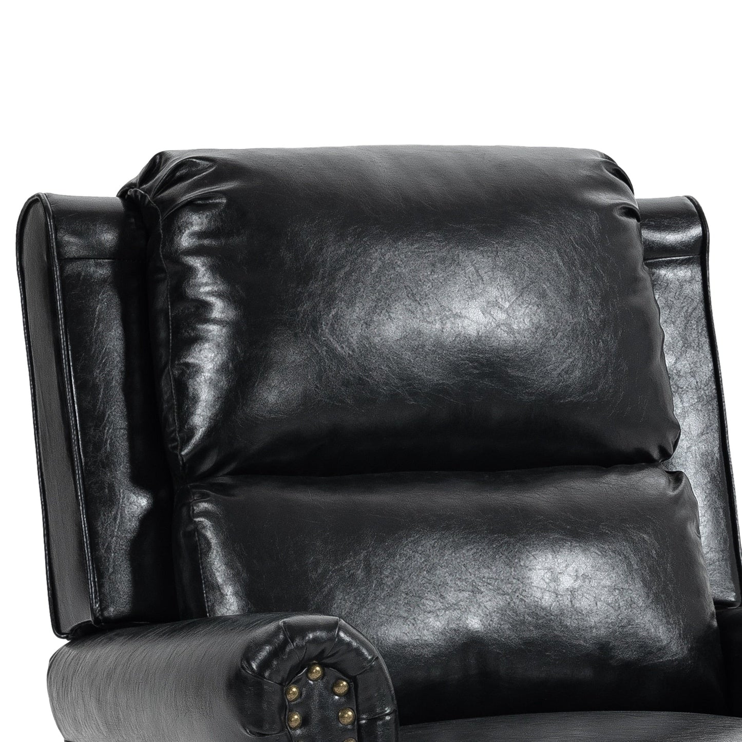 Ensemble de 2 fauteuils inclinables manuels avec garniture cloutée