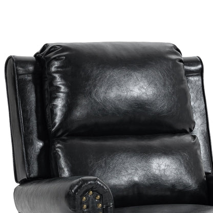 Ensemble de 2 fauteuils inclinables manuels avec garniture cloutée