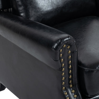 Ensemble de 2 fauteuils inclinables manuels avec garniture cloutée