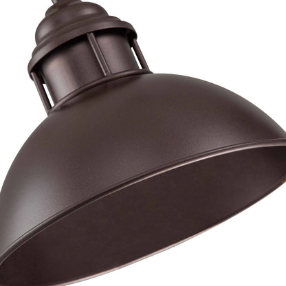 Suspension en forme de dôme de style industriel à 3 lumières, style ferme, en métal, linéaire, pour îlot de cuisine, finition bronze huilé