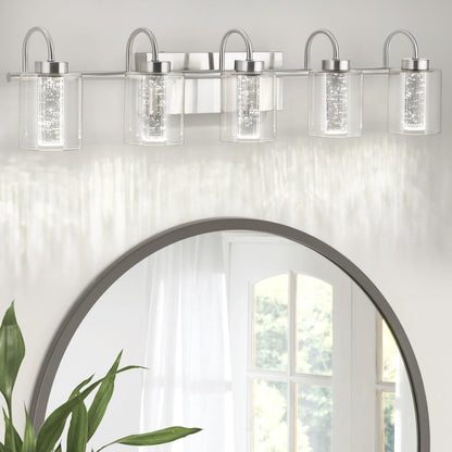 Luminaires de salle de bain 3/4/5/6 lumières en nickel brossé