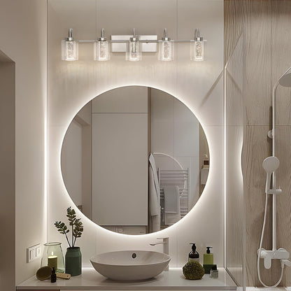 Luminaires de salle de bain 3/4/5/6 lumières en nickel brossé