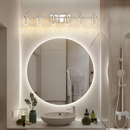 Luminaires de salle de bain 3/4/5/6 lumières en nickel brossé