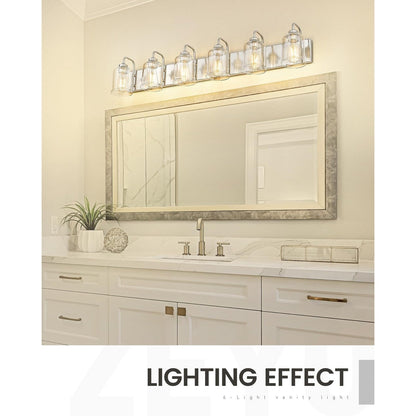 Éclairage de vanité moderne à 3, 4, 5 ou 6 lumières pour miroir de salle de bain