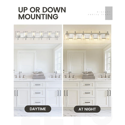 Éclairage de vanité moderne à 3, 4, 5 ou 6 lumières pour miroir de salle de bain
