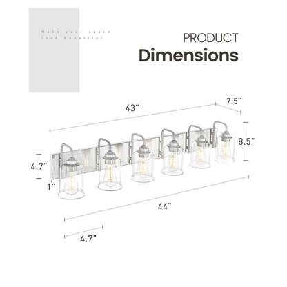 Éclairage de vanité moderne à 3, 4, 5 ou 6 lumières pour miroir de salle de bain
