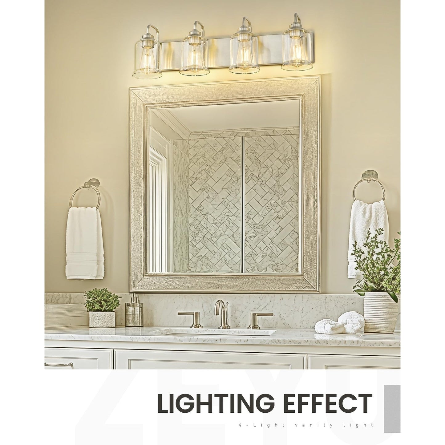 Éclairage de vanité moderne à 3, 4, 5 ou 6 lumières pour miroir de salle de bain