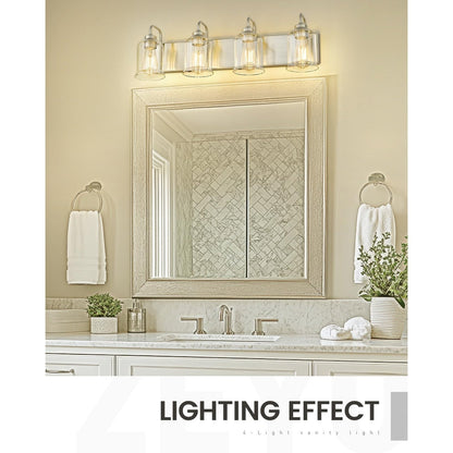 Éclairage de vanité moderne à 3, 4, 5 ou 6 lumières pour miroir de salle de bain