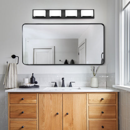 Applique murale LED moderne à intensité variable, 3, 4 ou 5 lampes, noir mat, pour salle de bain