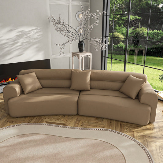 Canapé 3 à 5 places confortable et rembourré avec 3 coussins moelleux