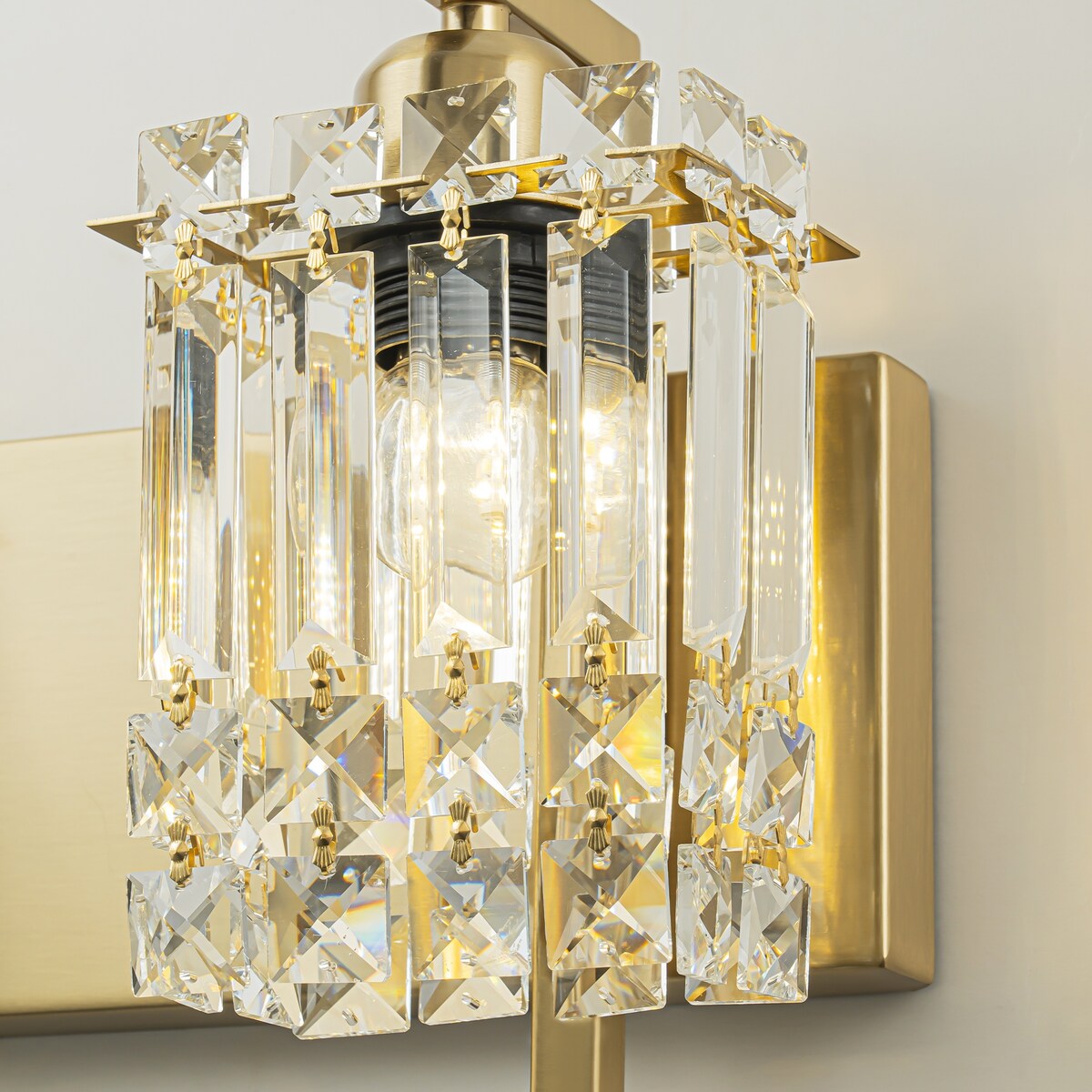 Applique murale en cristal à 3 lumières pour salle de bain, style glamour et moderne, pour miroir