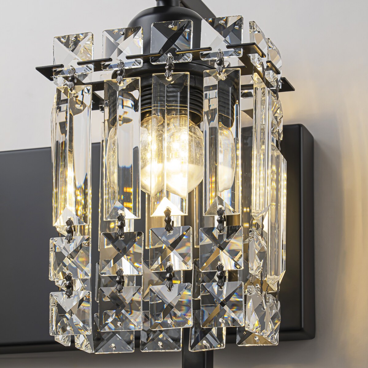 Applique murale en cristal à 3 lumières pour salle de bain, style glamour et moderne, pour miroir