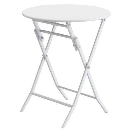 Ensemble bistro minimaliste de patio 3 pièces avec table ronde pliable et chaises - Ensemble bistro de patio 3 pièces