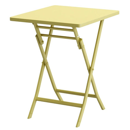 Ensemble bistrot minimaliste 3 pièces pour patio avec table carrée pliable et chaises - 3 pièces