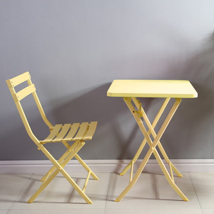 Ensemble bistrot minimaliste 3 pièces pour patio avec table carrée pliable et chaises - 3 pièces