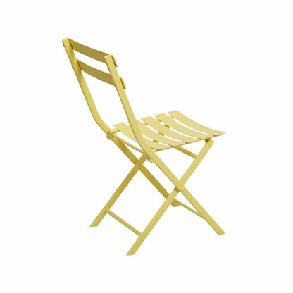 Ensemble bistrot minimaliste 3 pièces pour patio avec table carrée pliable et chaises - 3 pièces