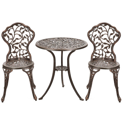 Ensemble de bistrot d'extérieur 3 pièces, ensemble de meubles de patio, table et chaises