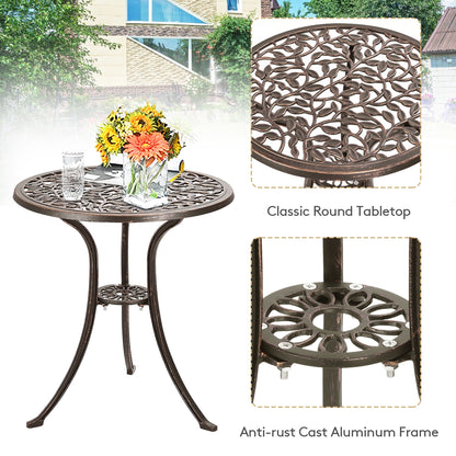 Ensemble de bistrot d'extérieur 3 pièces, ensemble de meubles de patio, table et chaises