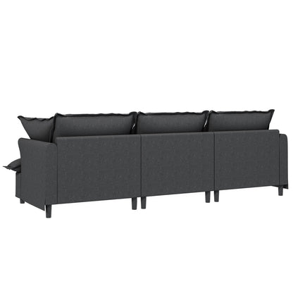 Module de canapé 3 places pour canapé sectionnel modulaire, assise large, canapé nuage en chenille avec coussins décoratifs
