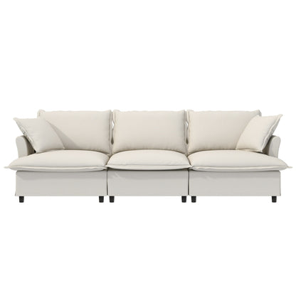 Module de canapé 3 places pour canapé sectionnel modulaire, assise large, canapé nuage en chenille avec coussins décoratifs