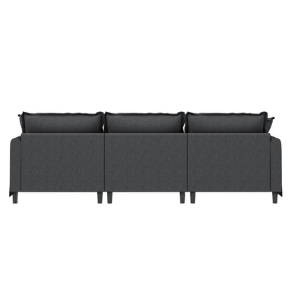 Module de canapé 3 places pour canapé sectionnel modulaire, assise large, canapé nuage en chenille avec coussins décoratifs