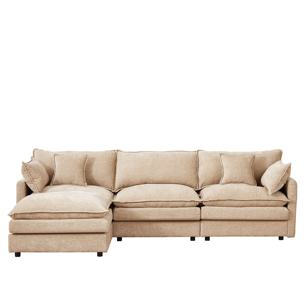 Canapés Cloud confortables 3 places avec pouf amovible