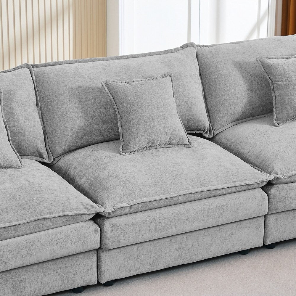 Canapés Cloud confortables 3 places avec pouf amovible