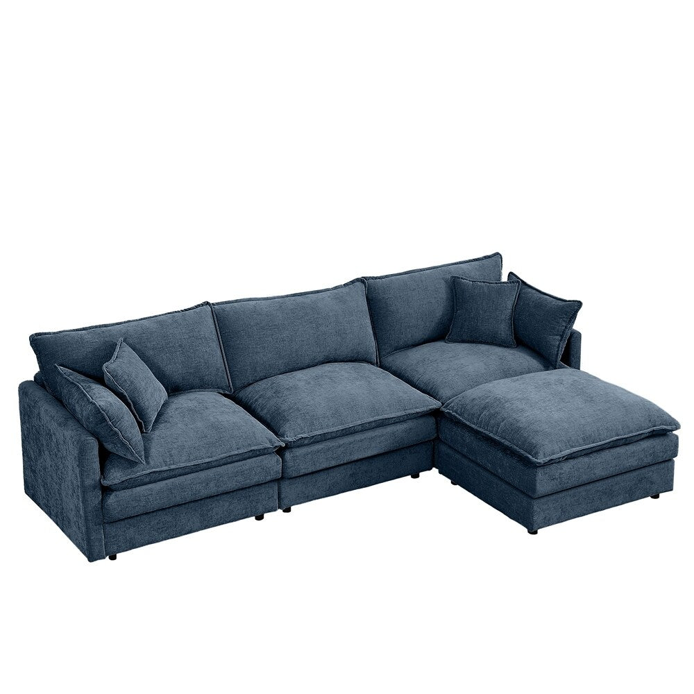 Canapés Cloud confortables 3 places avec pouf amovible
