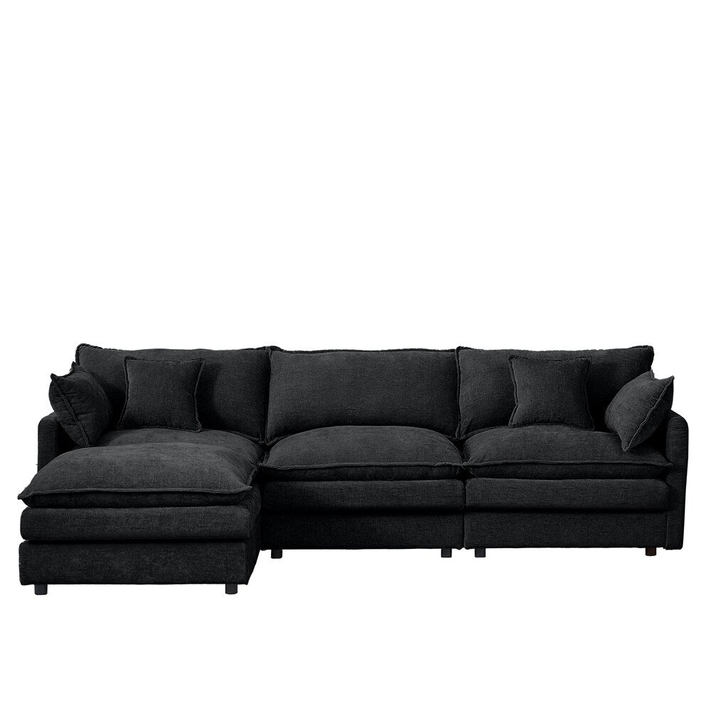 Canapés Cloud confortables 3 places avec pouf amovible