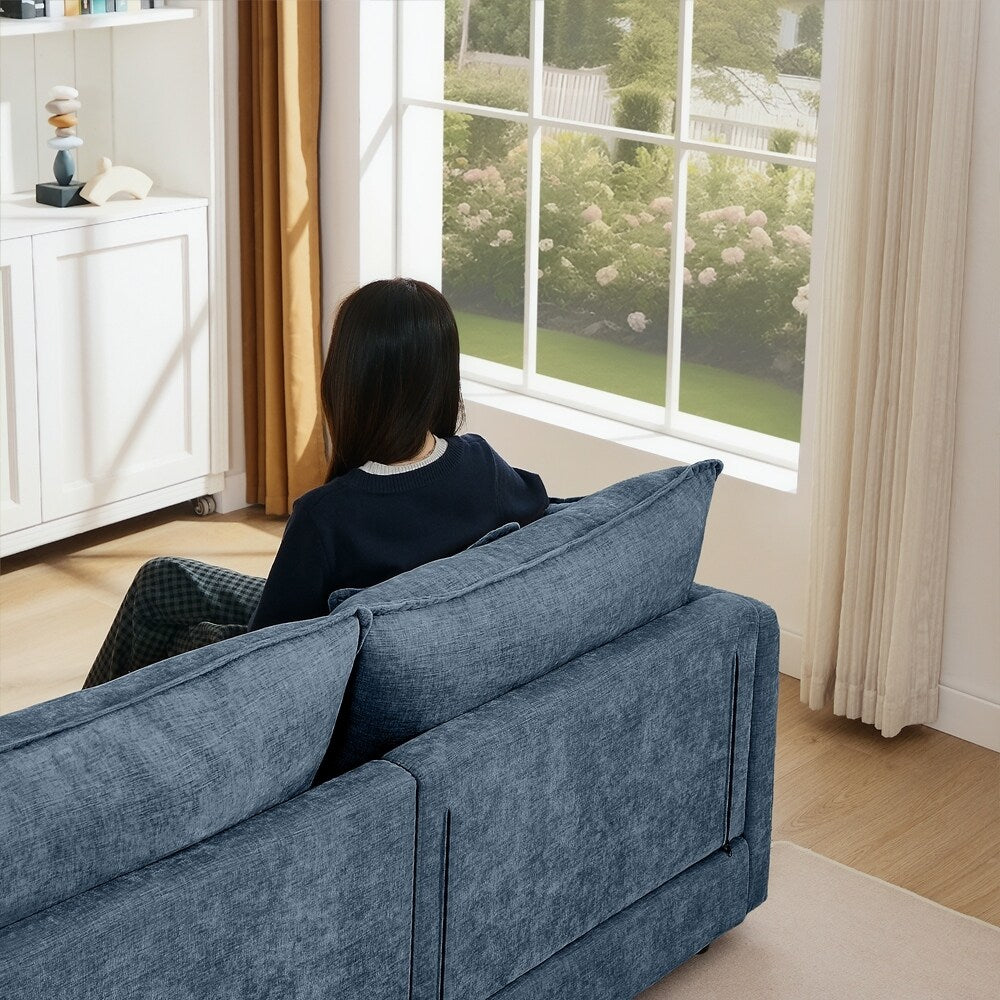 Canapés Cloud confortables 3 places avec pouf amovible