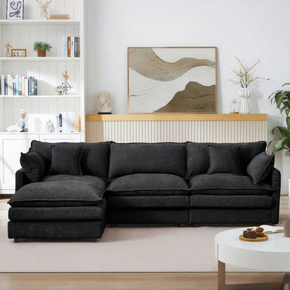 Canapés Cloud confortables 3 places avec pouf amovible