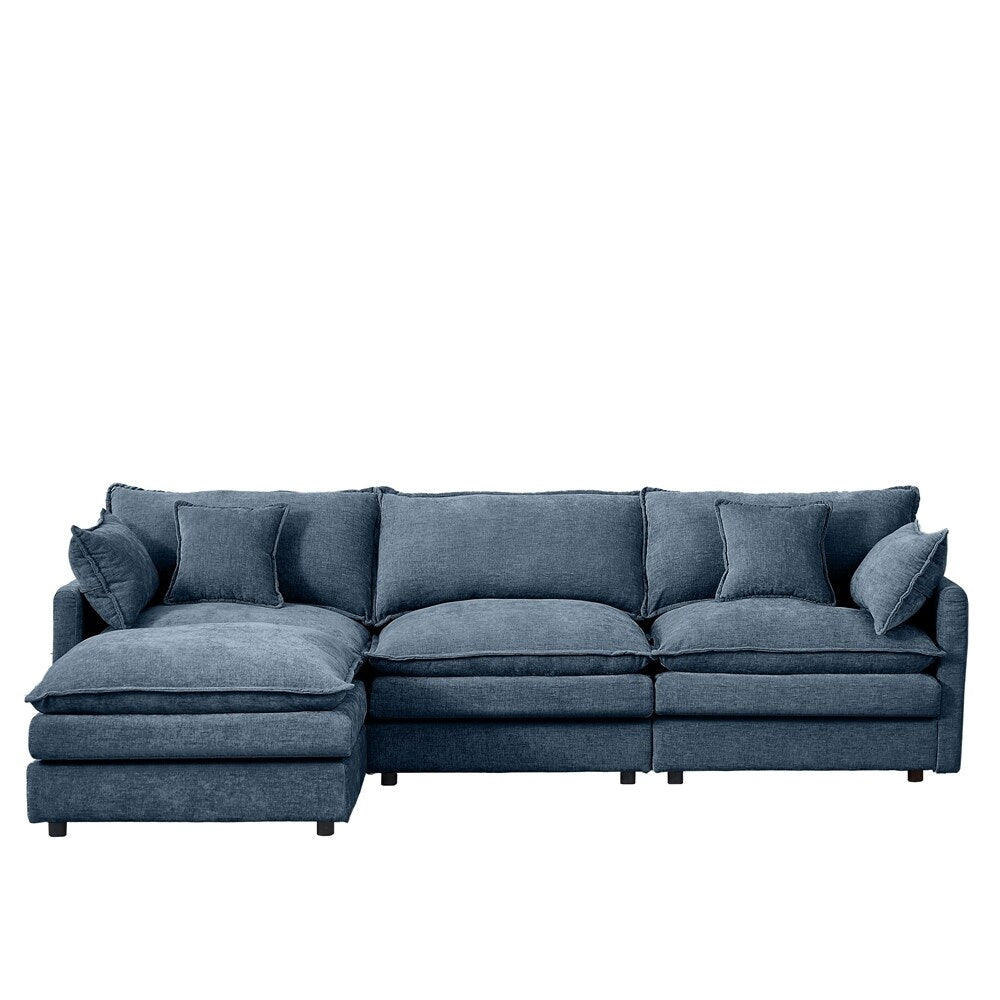Canapés Cloud confortables 3 places avec pouf amovible