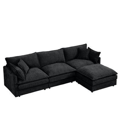 Canapés Cloud confortables 3 places avec pouf amovible