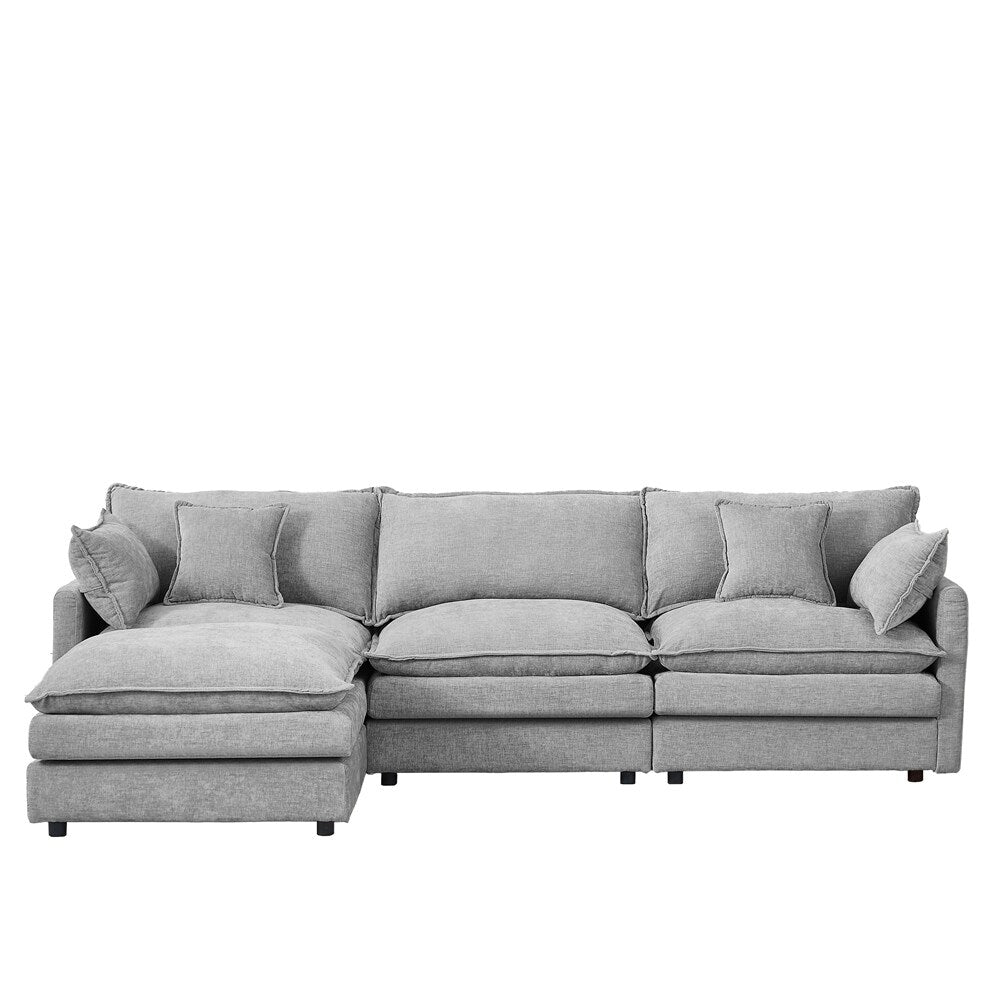 Canapés Cloud confortables 3 places avec pouf amovible