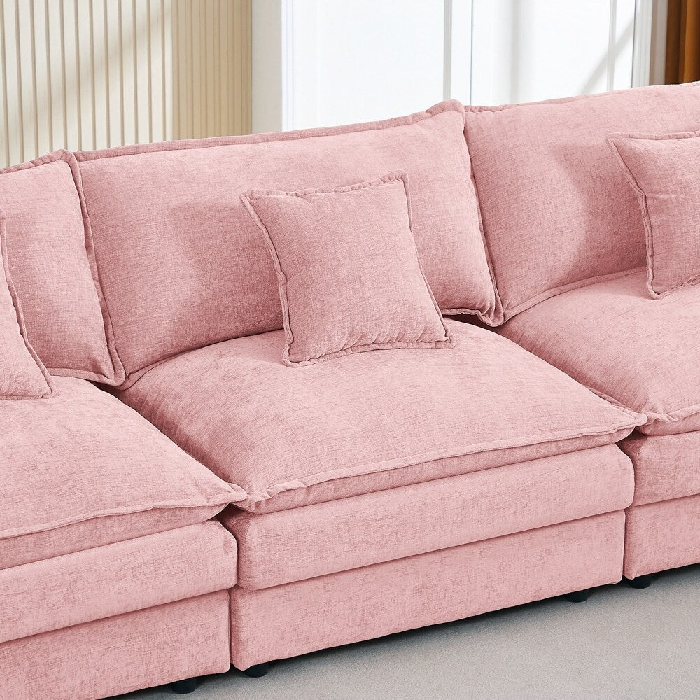Canapés Cloud confortables 3 places avec pouf amovible
