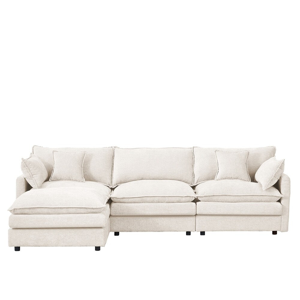 Canapés Cloud confortables 3 places avec pouf amovible