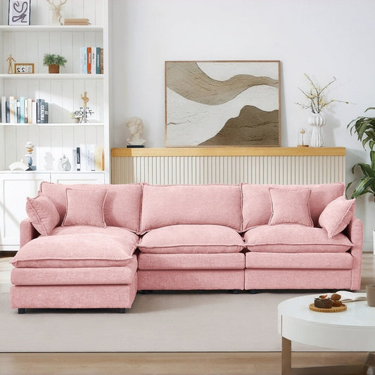 Canapés Cloud confortables 3 places avec pouf amovible