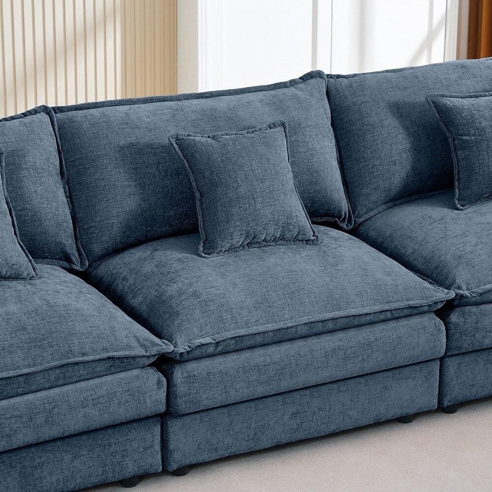 Canapés Cloud confortables 3 places avec pouf amovible