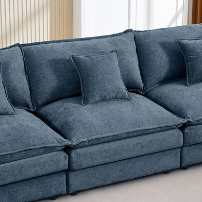 Canapés Cloud confortables 3 places avec pouf amovible