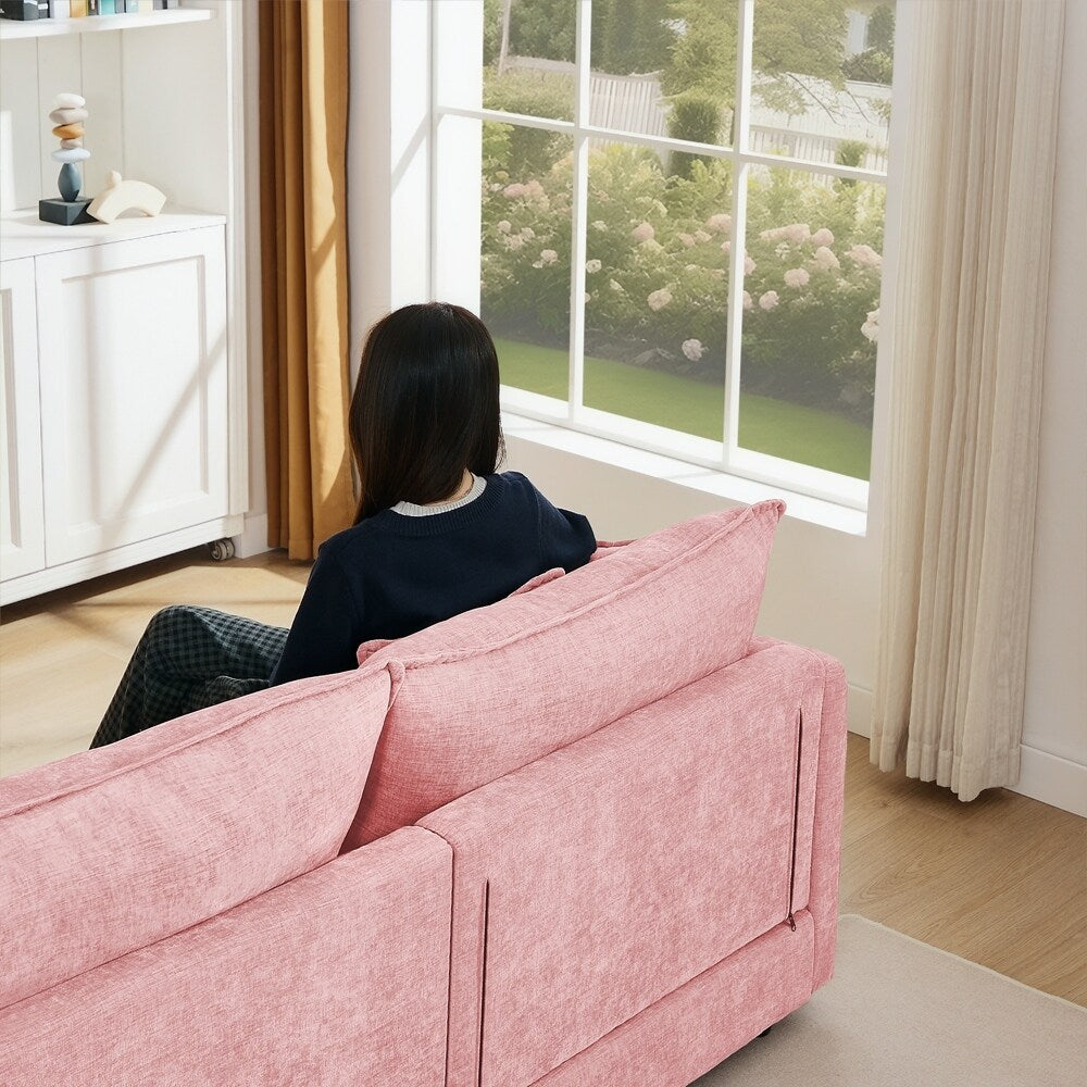 Canapés Cloud confortables 3 places avec pouf amovible