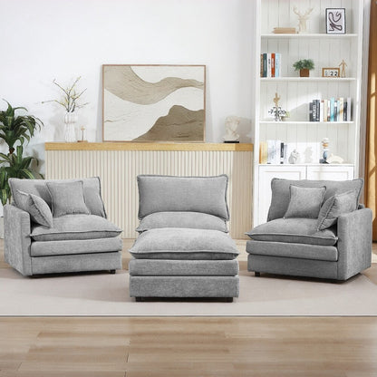 Canapés Cloud confortables 3 places avec pouf amovible